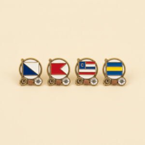 Signal Flag Enamel Pin Set