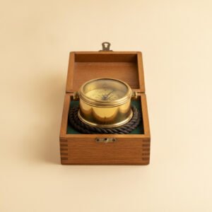 Admiralty Brass Compass, Cased
