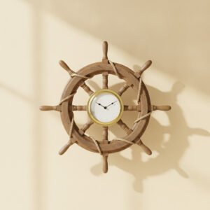 Ship's Wheel Wall Clock