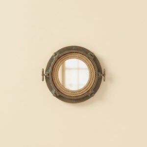 Cast Porthole Mirror, 12in