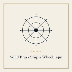 Solid brass ship's wheel, 24 inch