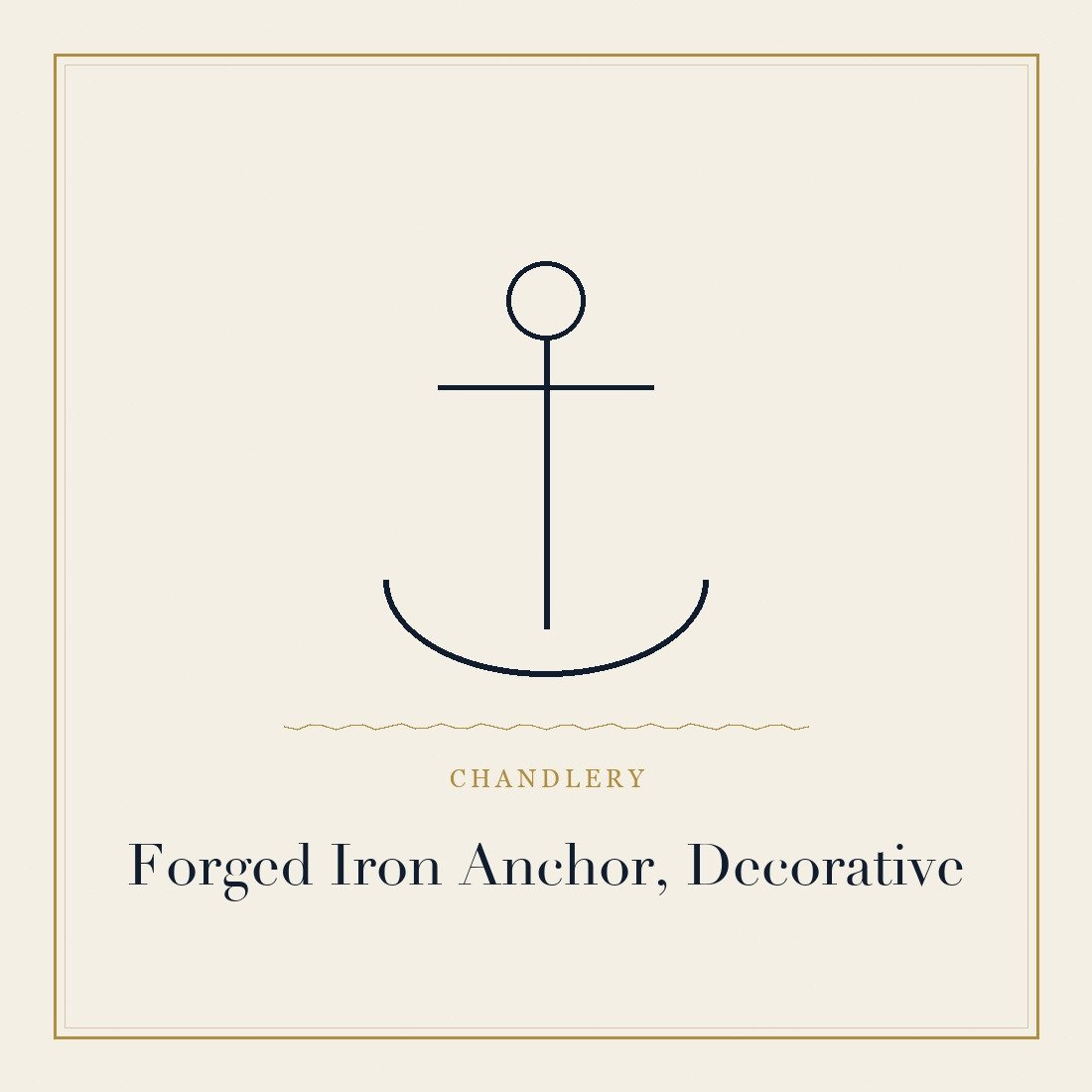 Decorative forged iron anchor