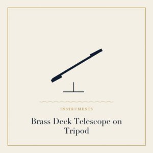Brass deck telescope on tripod