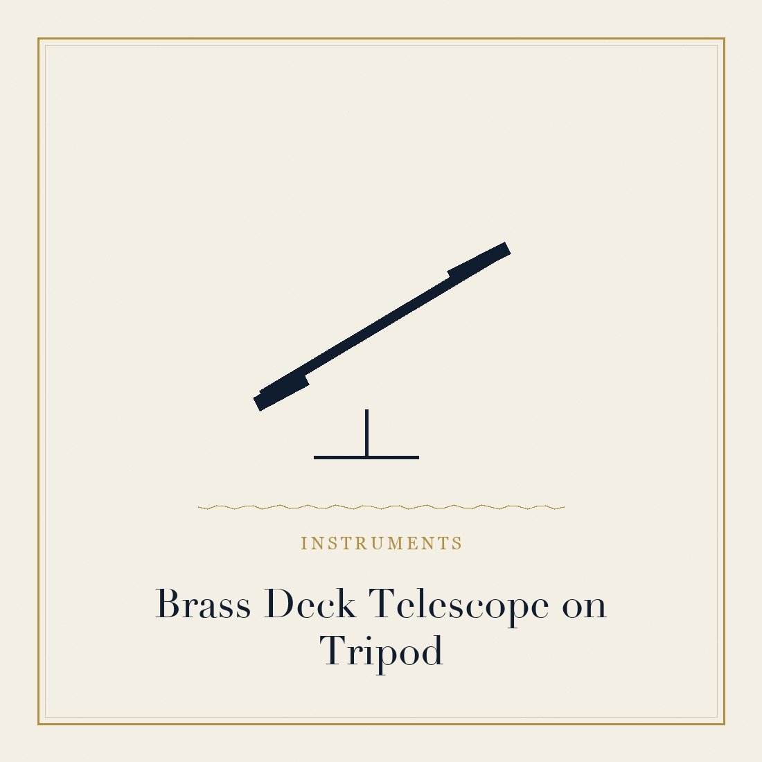 Brass deck telescope on a hardwood tripod