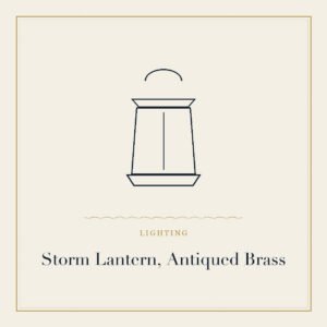 Antiqued brass storm lantern